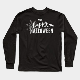 Happy Halloween Orange and Black Long Sleeve T-Shirt